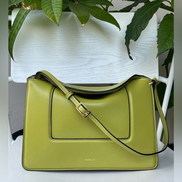 Wandler Penelope Shoulder Bag in Olive/ Khaki Green - Picture 1 of 16